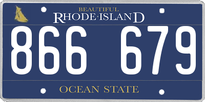 RI license plate 866679