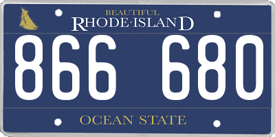 RI license plate 866680
