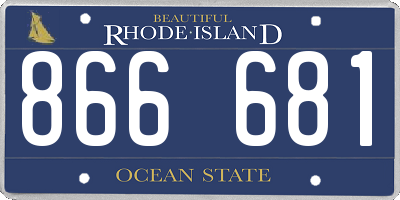 RI license plate 866681
