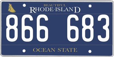 RI license plate 866683