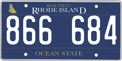 RI license plate 866684