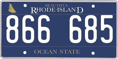 RI license plate 866685