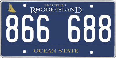 RI license plate 866688