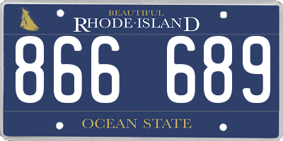 RI license plate 866689