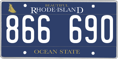 RI license plate 866690