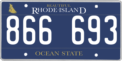 RI license plate 866693
