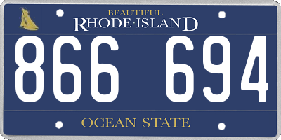 RI license plate 866694