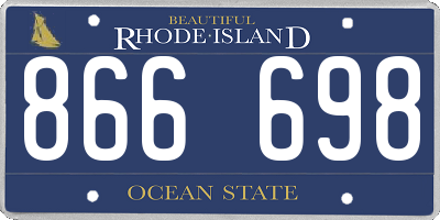 RI license plate 866698