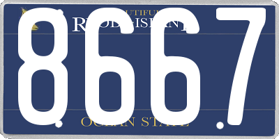 RI license plate 8667