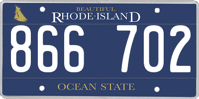 RI license plate 866702