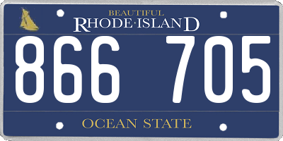 RI license plate 866705