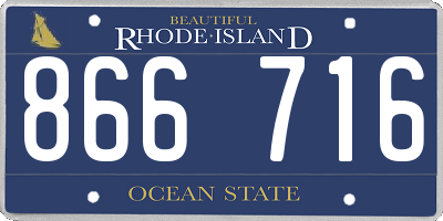 RI license plate 866716