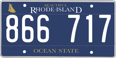 RI license plate 866717