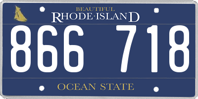 RI license plate 866718