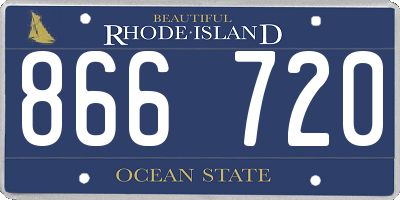 RI license plate 866720