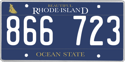 RI license plate 866723