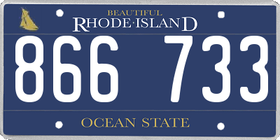 RI license plate 866733