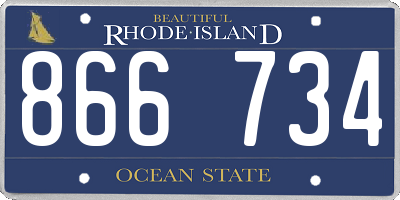RI license plate 866734