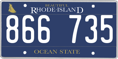 RI license plate 866735