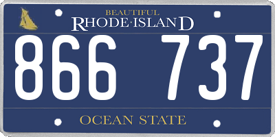 RI license plate 866737