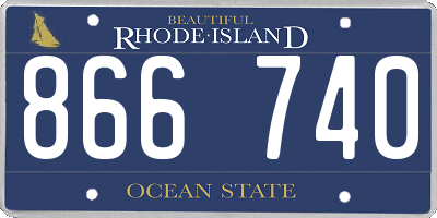 RI license plate 866740