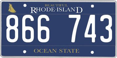 RI license plate 866743