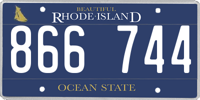 RI license plate 866744