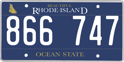 RI license plate 866747