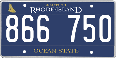 RI license plate 866750
