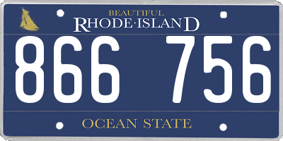 RI license plate 866756