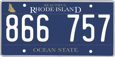 RI license plate 866757