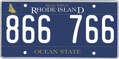 RI license plate 866766