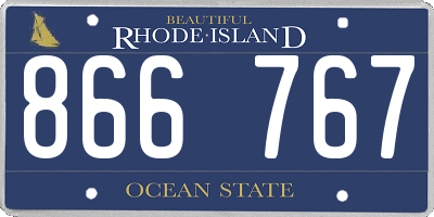 RI license plate 866767