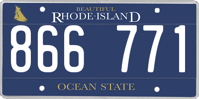 RI license plate 866771