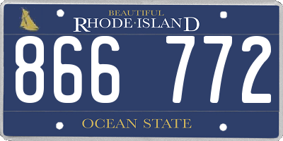 RI license plate 866772