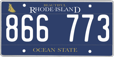RI license plate 866773