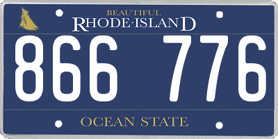 RI license plate 866776