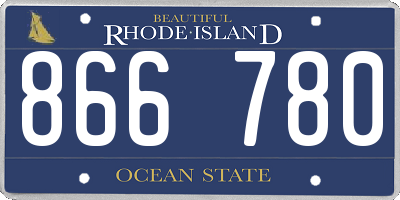 RI license plate 866780