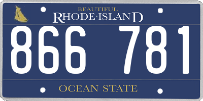 RI license plate 866781