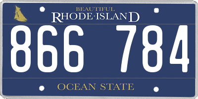 RI license plate 866784