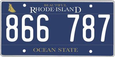 RI license plate 866787