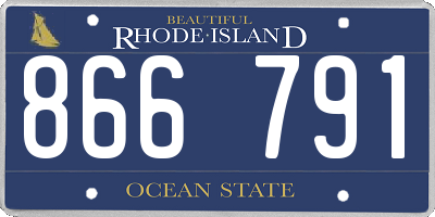 RI license plate 866791