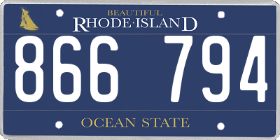 RI license plate 866794