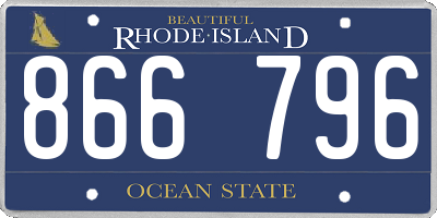 RI license plate 866796