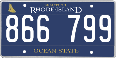 RI license plate 866799