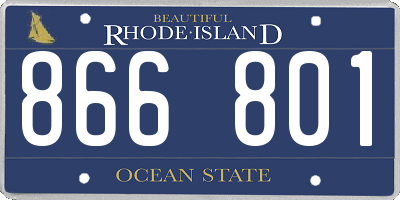 RI license plate 866801