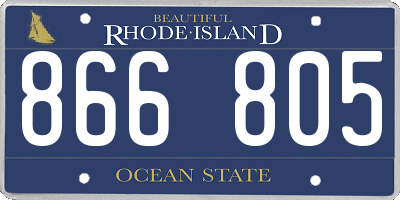 RI license plate 866805