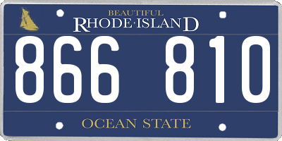 RI license plate 866810