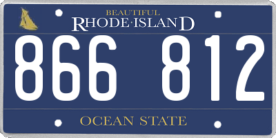 RI license plate 866812