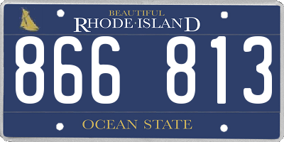 RI license plate 866813